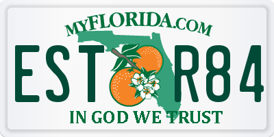FL license plate ESTR84