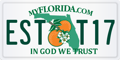 FL license plate ESTT17