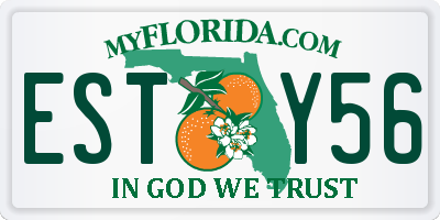 FL license plate ESTY56