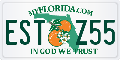 FL license plate ESTZ55
