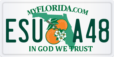 FL license plate ESUA48