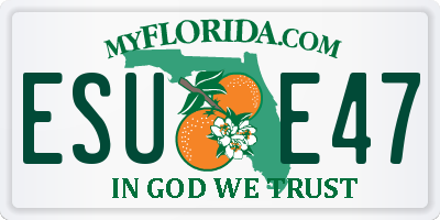 FL license plate ESUE47