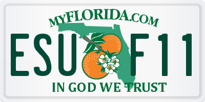 FL license plate ESUF11