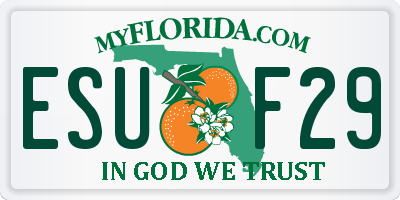 FL license plate ESUF29