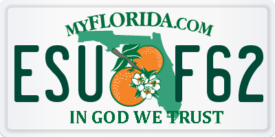 FL license plate ESUF62