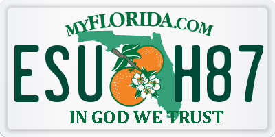 FL license plate ESUH87