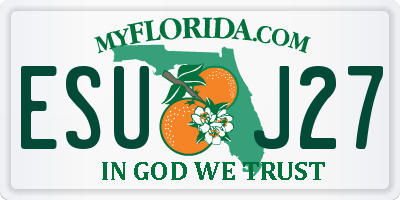 FL license plate ESUJ27