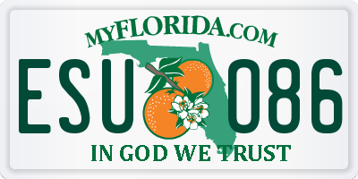 FL license plate ESUO86