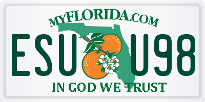 FL license plate ESUU98