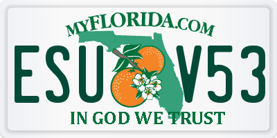 FL license plate ESUV53