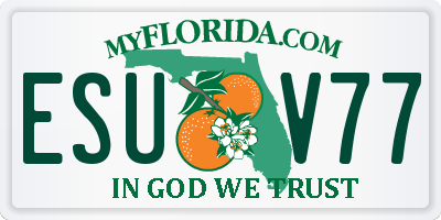FL license plate ESUV77
