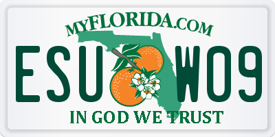 FL license plate ESUW09