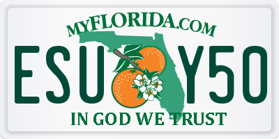 FL license plate ESUY50