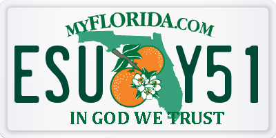 FL license plate ESUY51