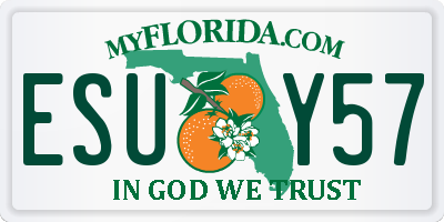 FL license plate ESUY57