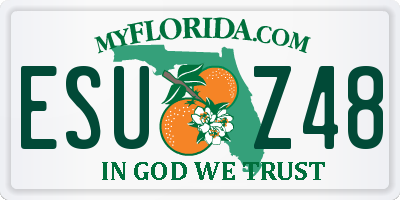 FL license plate ESUZ48