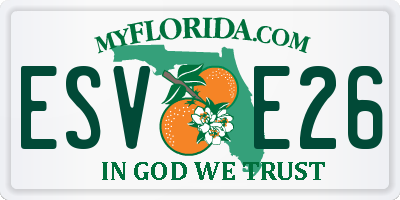 FL license plate ESVE26