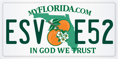 FL license plate ESVE52
