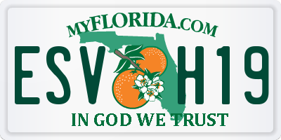FL license plate ESVH19
