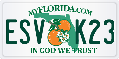 FL license plate ESVK23