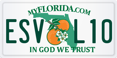 FL license plate ESVL10