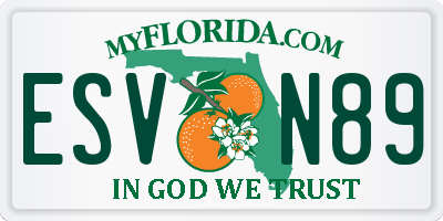 FL license plate ESVN89