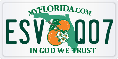 FL license plate ESVQ07