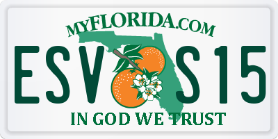 FL license plate ESVS15