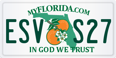 FL license plate ESVS27