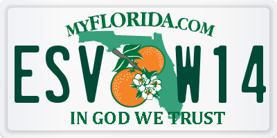FL license plate ESVW14