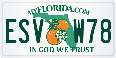 FL license plate ESVW78
