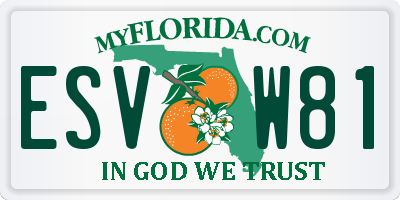 FL license plate ESVW81