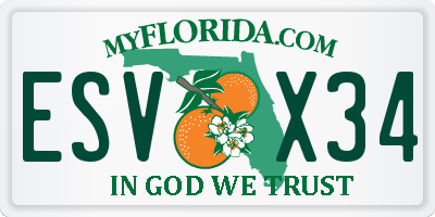 FL license plate ESVX34