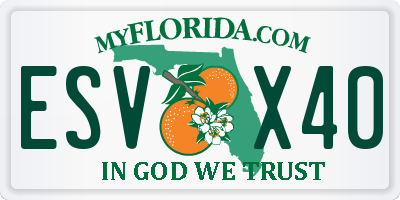 FL license plate ESVX40