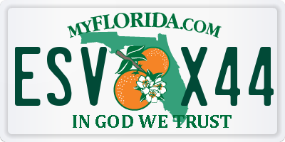 FL license plate ESVX44