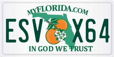 FL license plate ESVX64