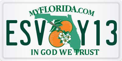 FL license plate ESVY13