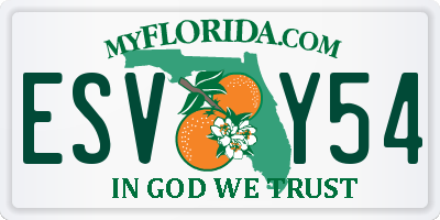 FL license plate ESVY54