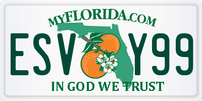 FL license plate ESVY99