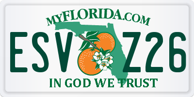 FL license plate ESVZ26