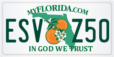 FL license plate ESVZ50