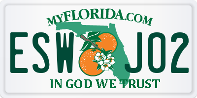 FL license plate ESWJ02