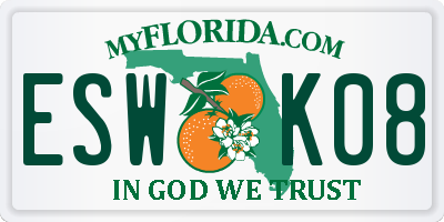 FL license plate ESWK08