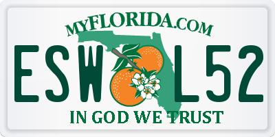 FL license plate ESWL52