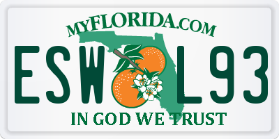 FL license plate ESWL93
