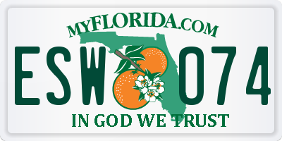 FL license plate ESWO74