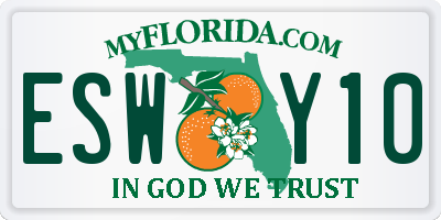 FL license plate ESWY10