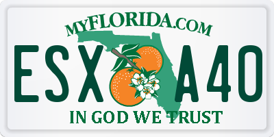 FL license plate ESXA40