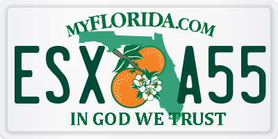 FL license plate ESXA55