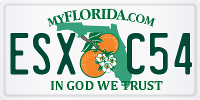 FL license plate ESXC54